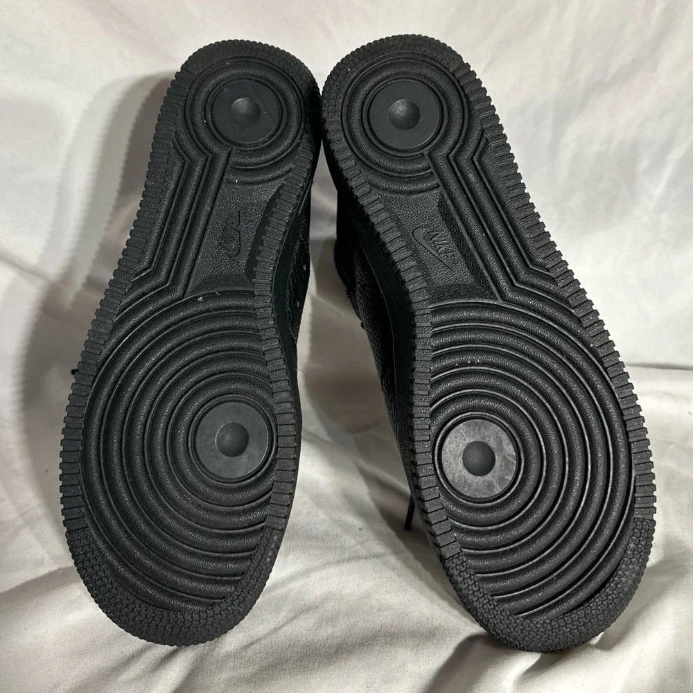 Nike Air Force 1 Mid Slit Black - Woman's 8 - Good Like New Condition